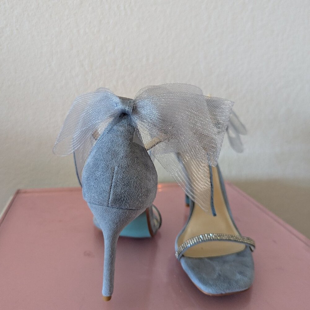 Something Blue Bow Heels